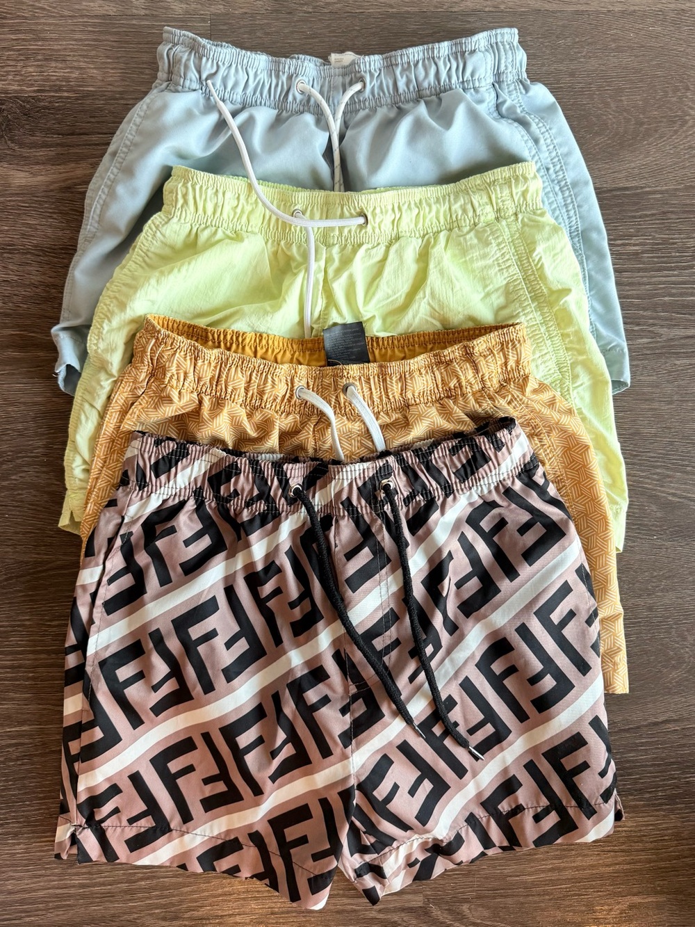(4) Multi-Brand Summer Shorts, Fendi, H&M,